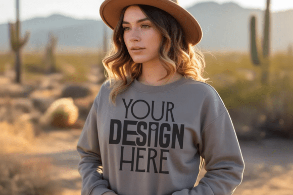 Download Gildan Sport Grey Sweatshirt Mockup - Premium Resources